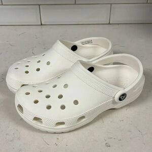 Crocs Classic Clog White Fun Rubber Shoes Unisex Adult M5 / W7